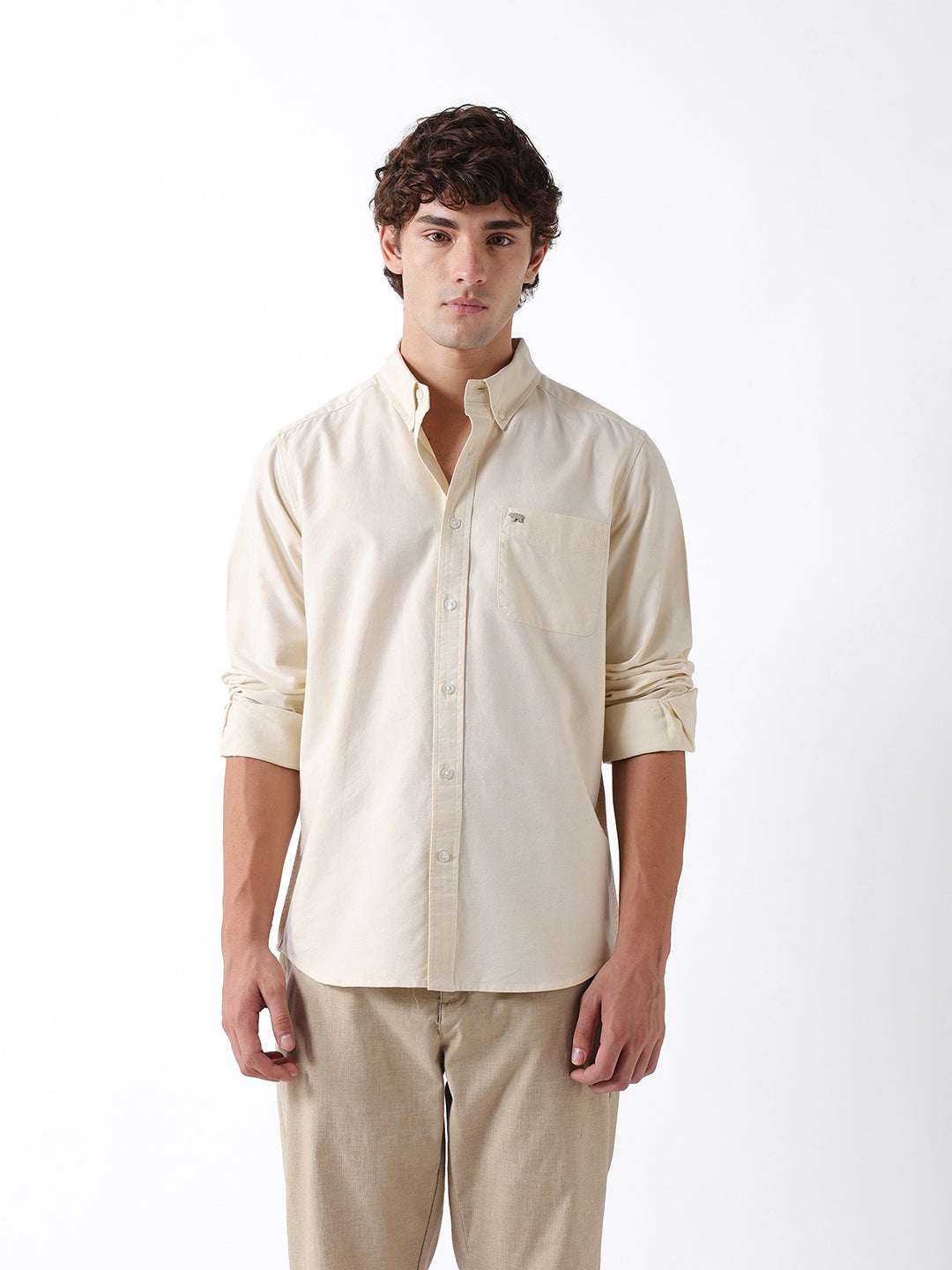 Men Yellow Casual Shirt