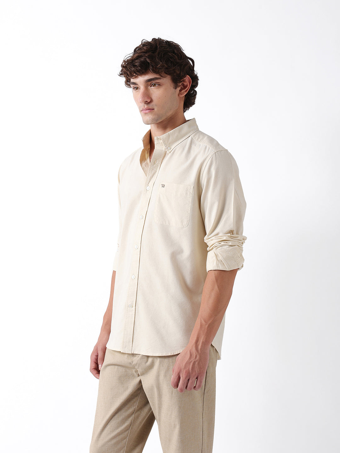 Men Yellow Casual Shirt