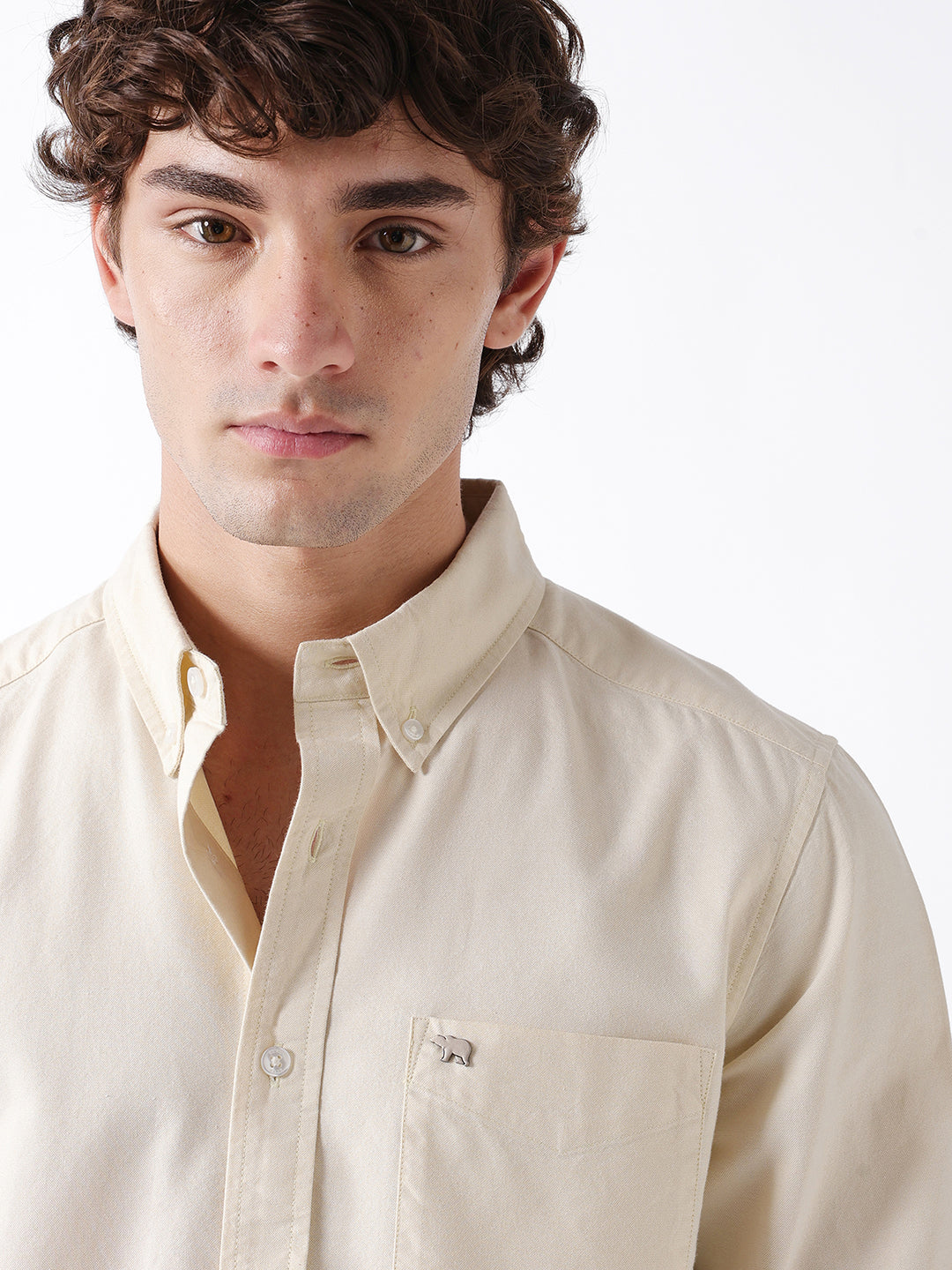 Men Yellow Casual Shirt