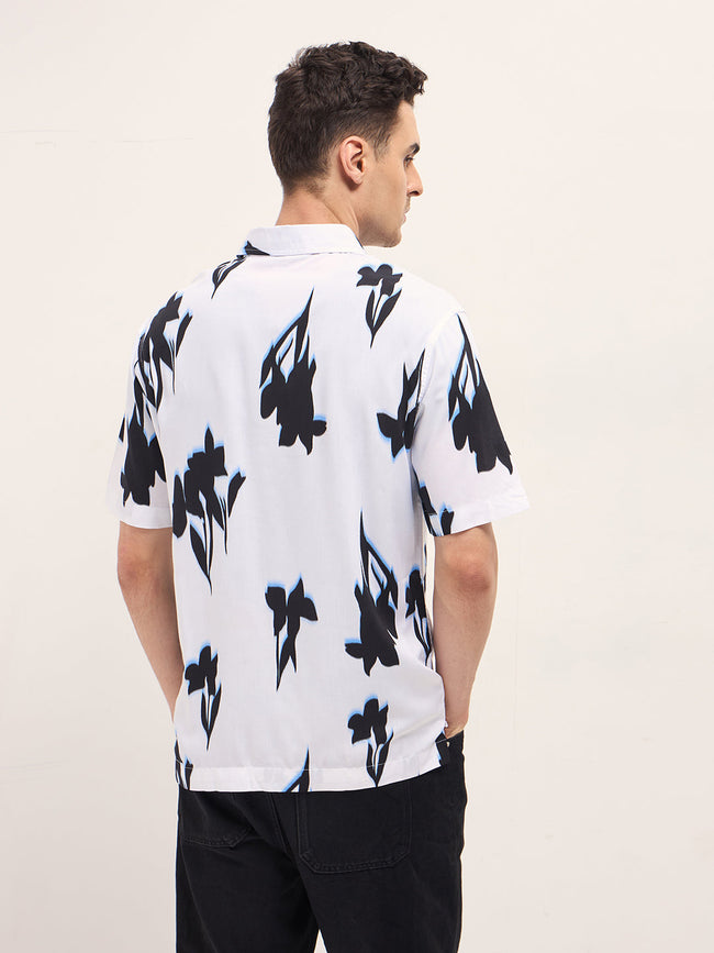 Men Multi-Color Abstract Digital Print Relax Fit Casual Shirt