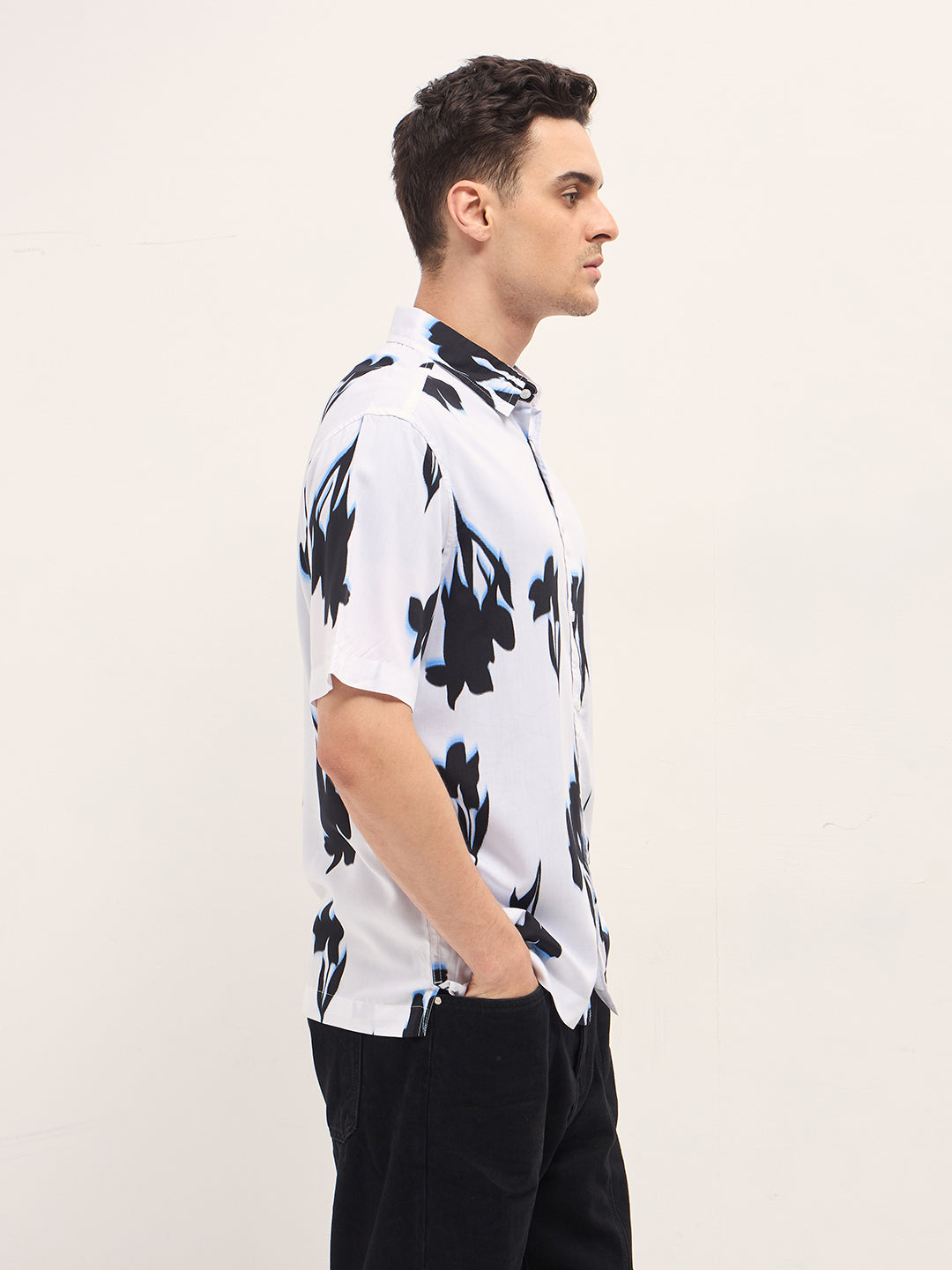 Men Multi-Color Abstract Digital Print Relax Fit Casual Shirt