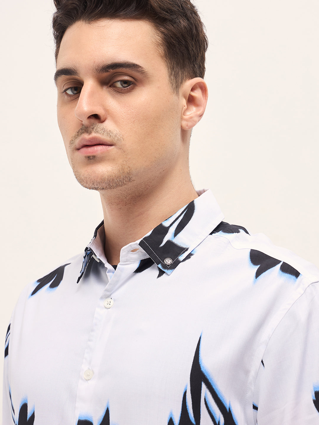 Men Multi-Color Abstract Digital Print Relax Fit Casual Shirt