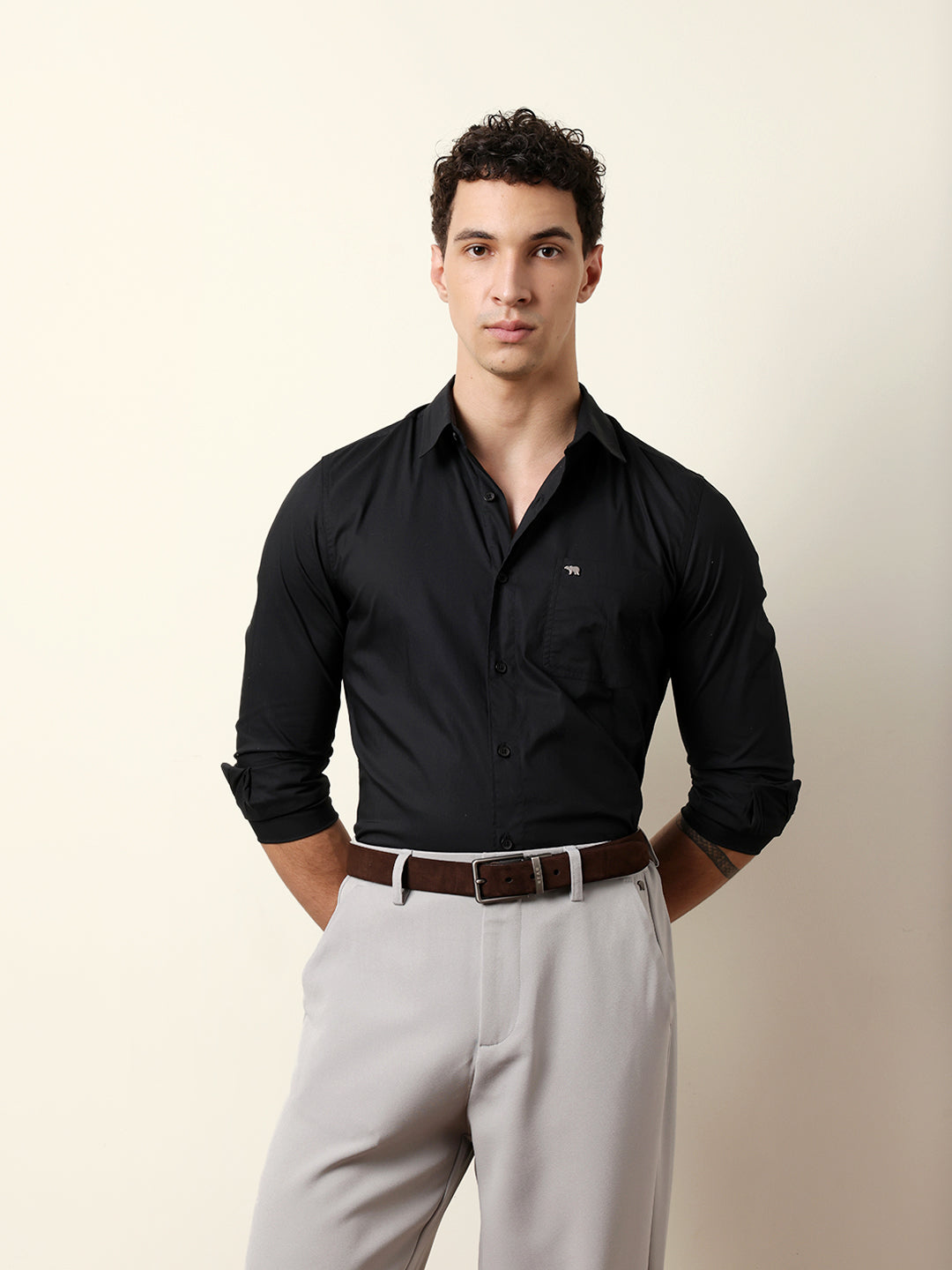 Men Black Casual Shirt