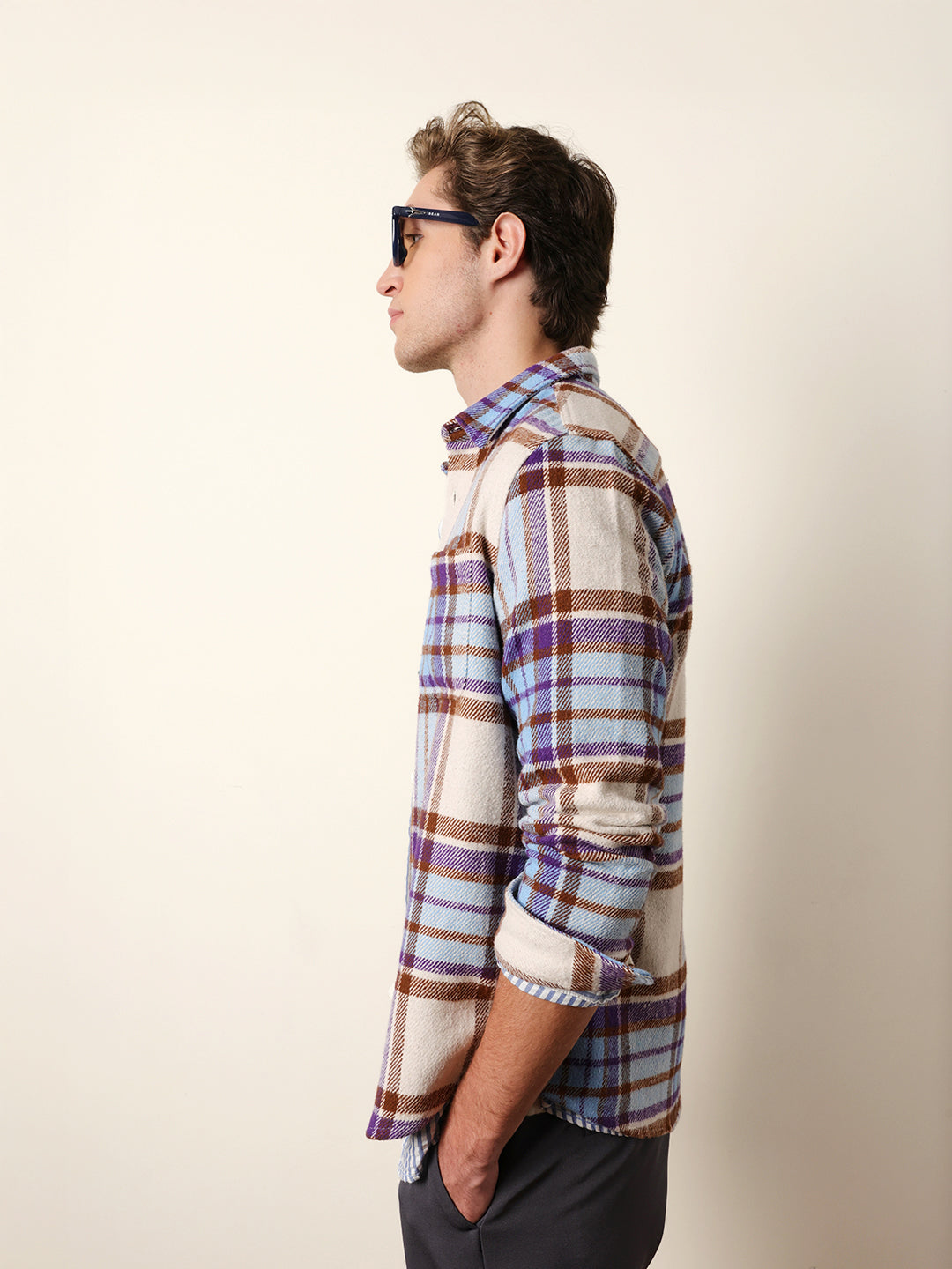 Men Checked Casual Full-Sleeve Shirt