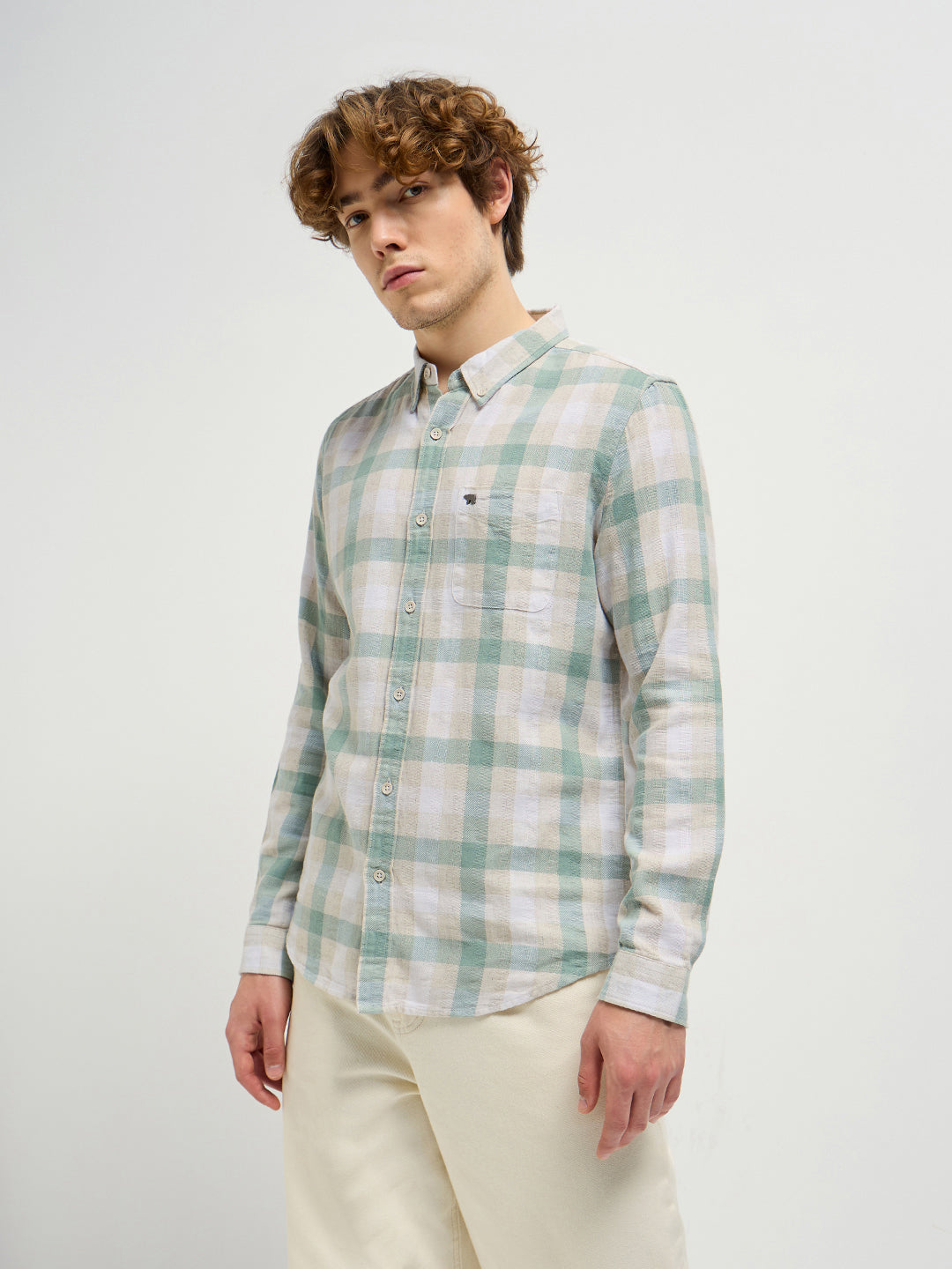 Men Multi-Color Checked Slim Fit Casual Shirt