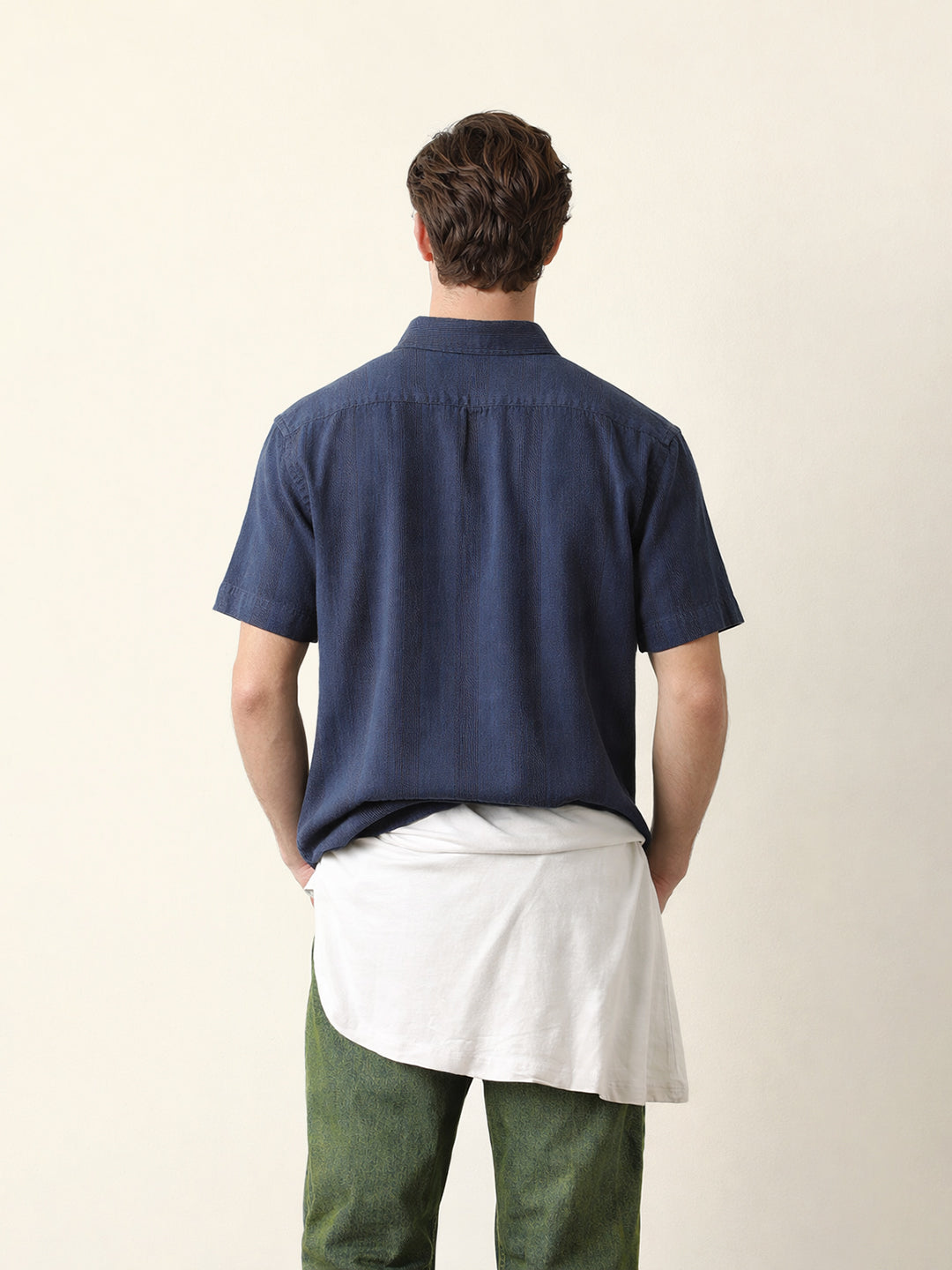 Men Half Sleeve Solid Shirt