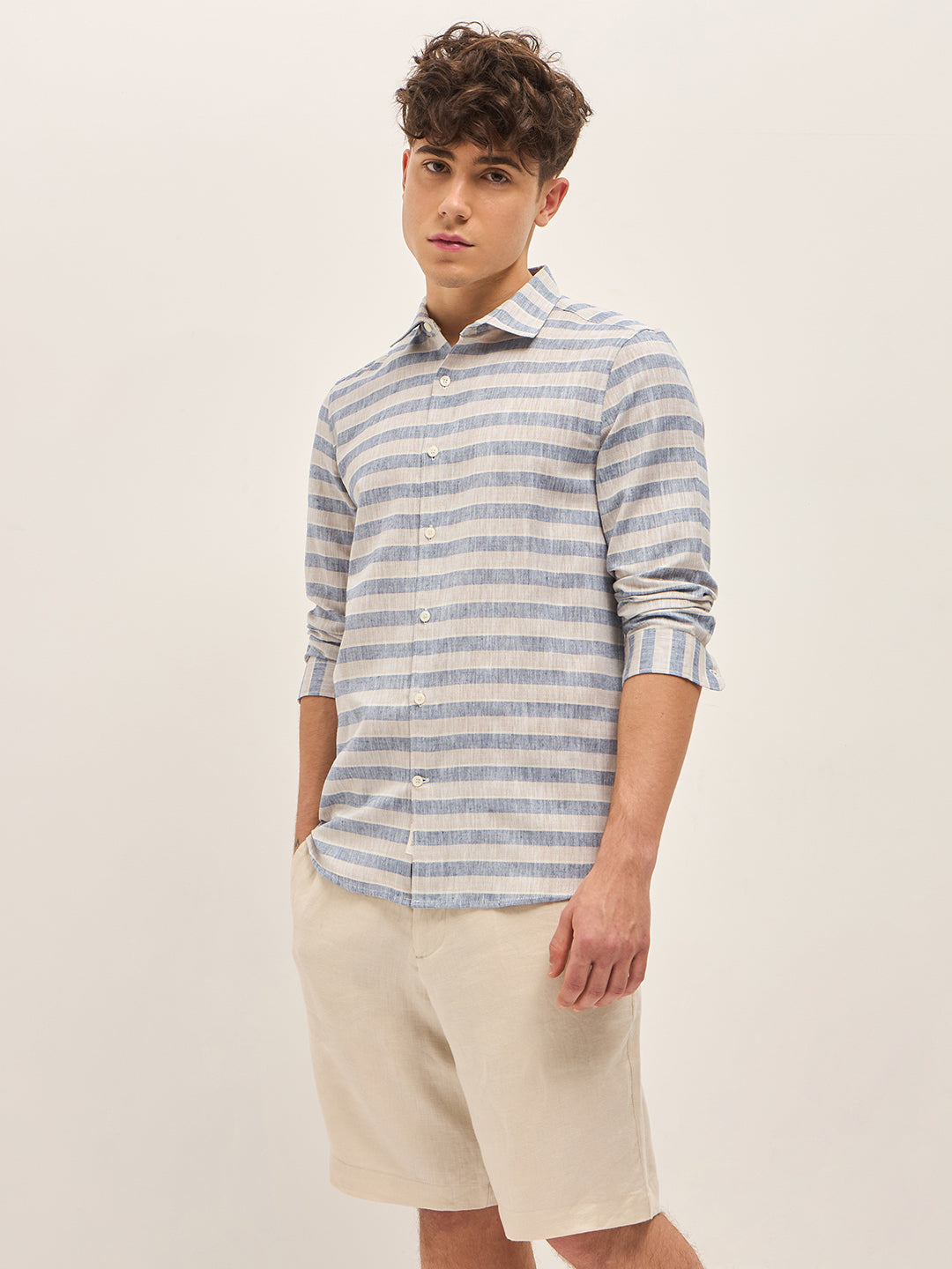 Men Blue Casual Shirt