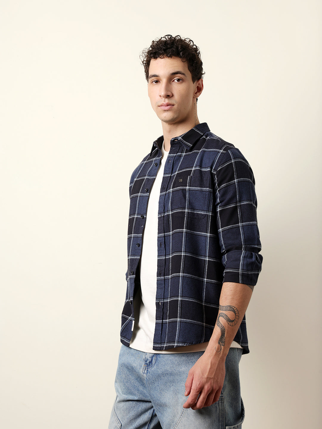 Men Striped Casual Full-Sleeve Shirt