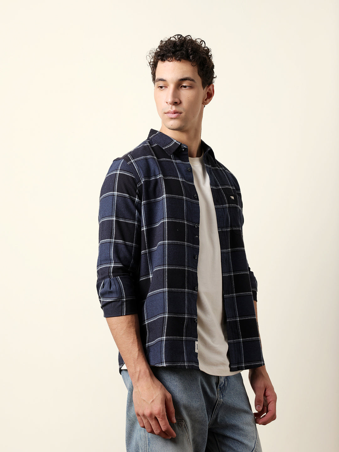 Men Striped Casual Full-Sleeve Shirt