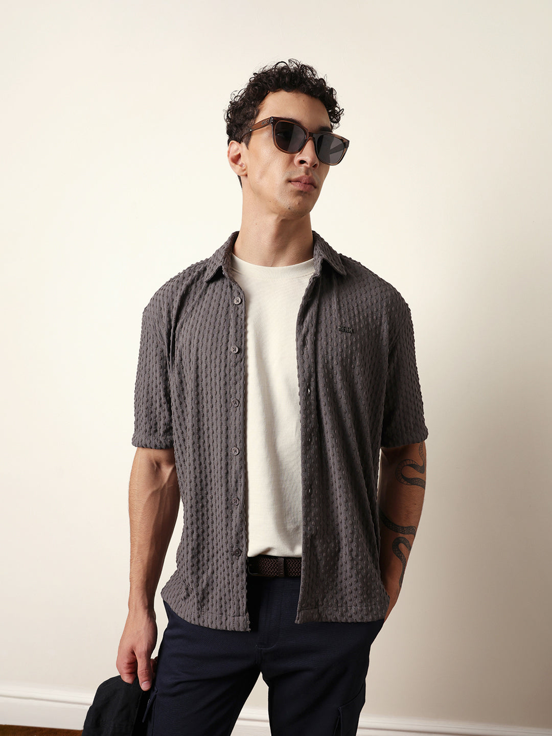 Men Modern Fit Casual Shirt