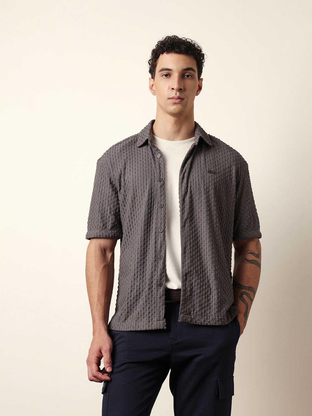 Men Modern Fit Casual Shirt
