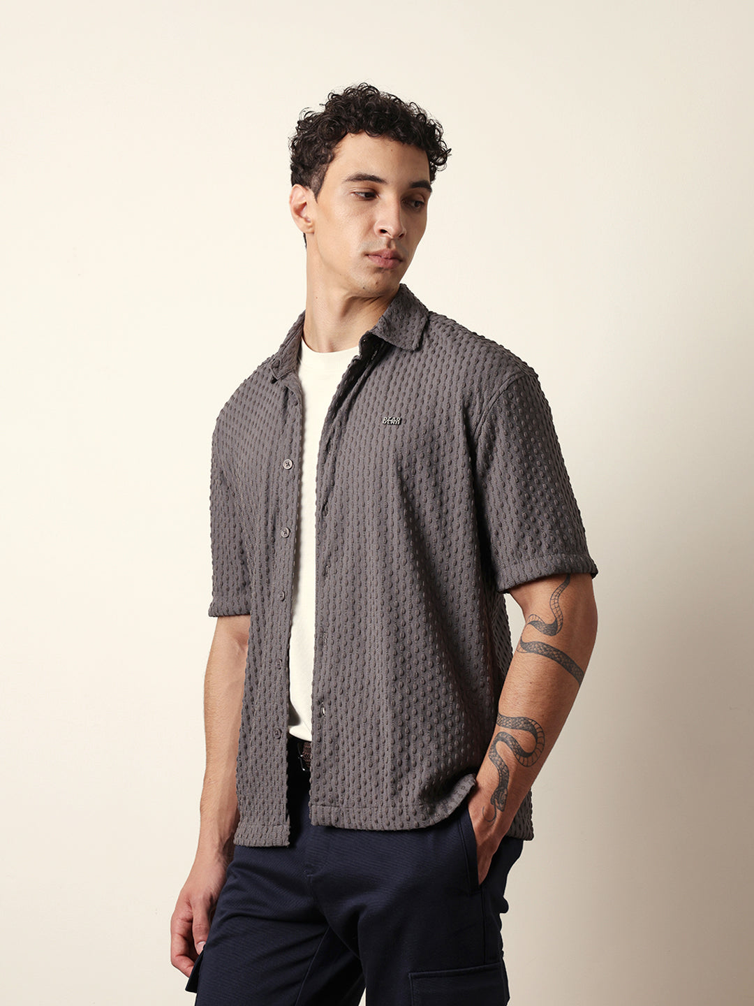 Men Modern Fit Casual Shirt