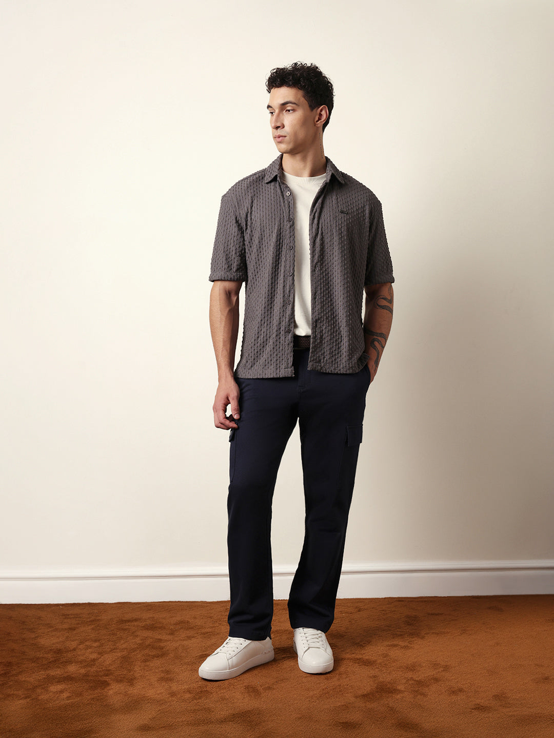 Men Modern Fit Casual Shirt