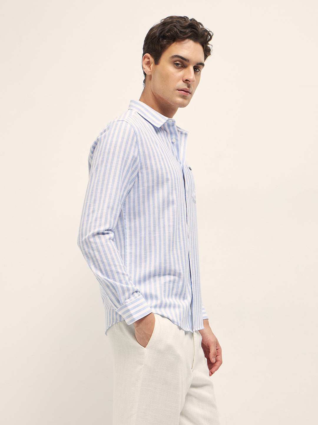 Men Blue Casual Shirt