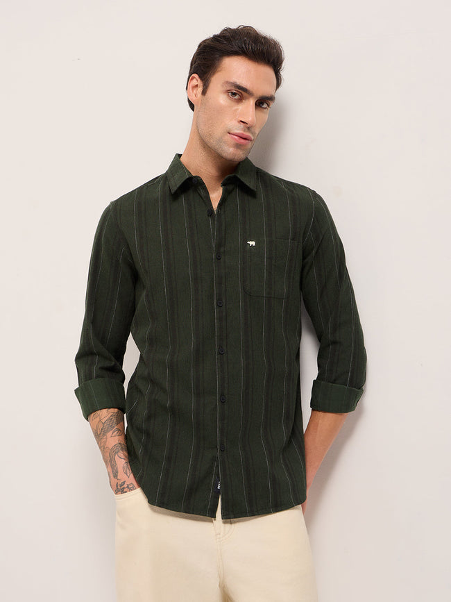 Men Green Casual Shirt
