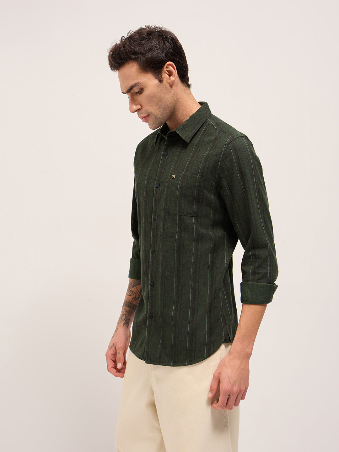 Men Green Casual Shirt