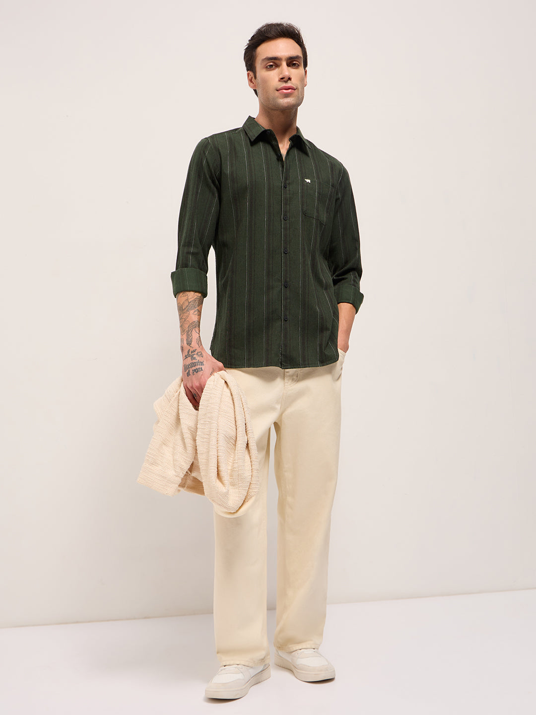 Men Green Casual Shirt