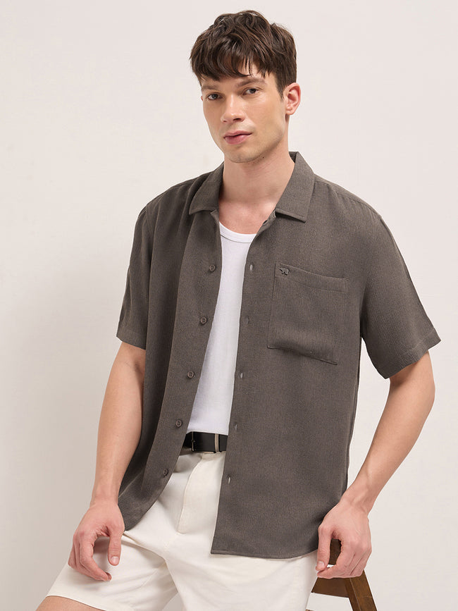 Men Brown Casual Shirt