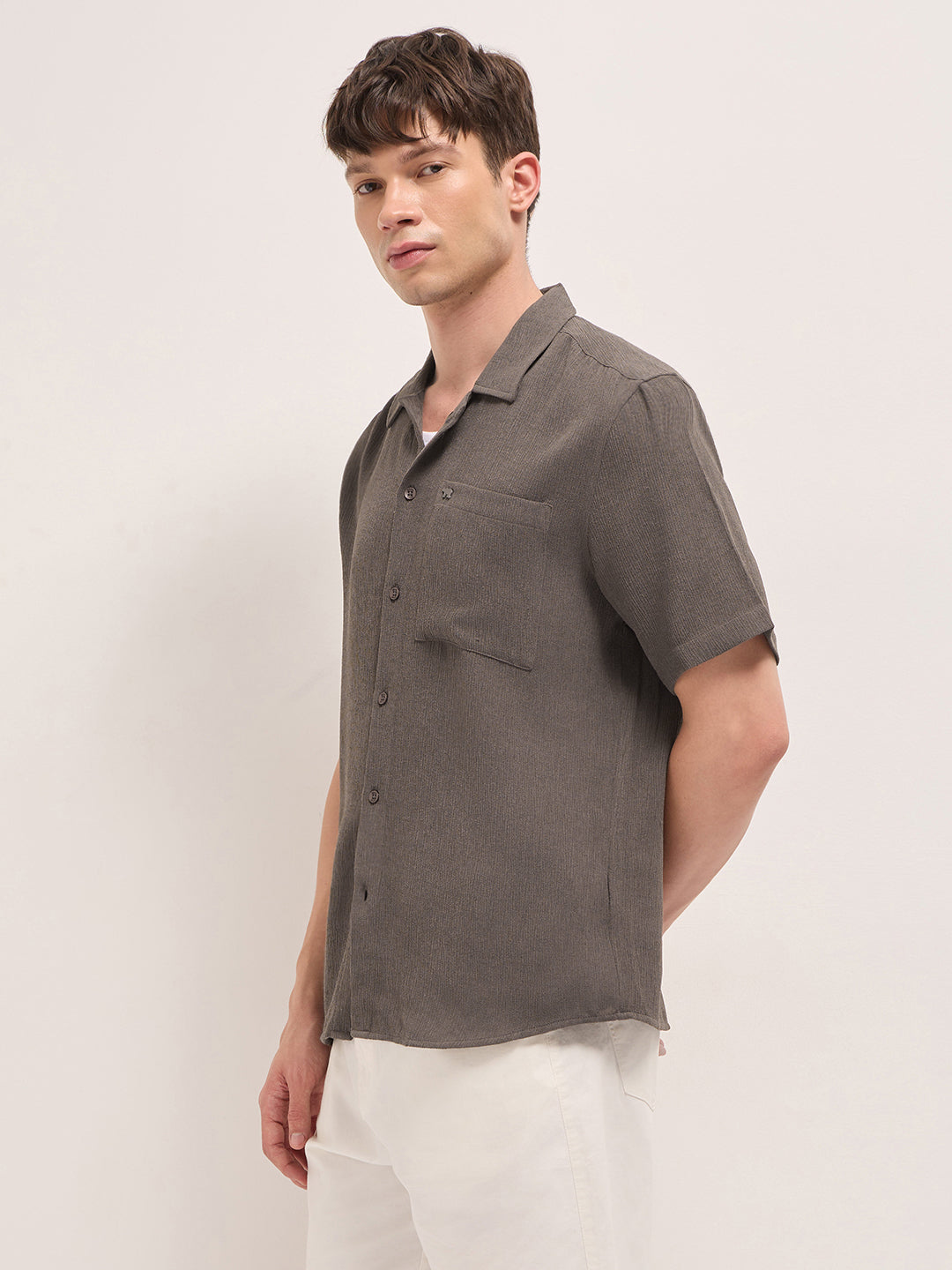 Men Brown Casual Shirt