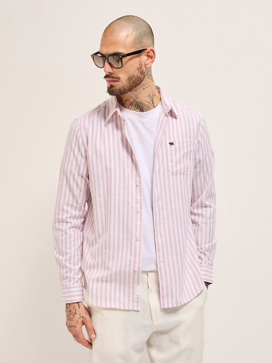 Men Pink Casual Shirt