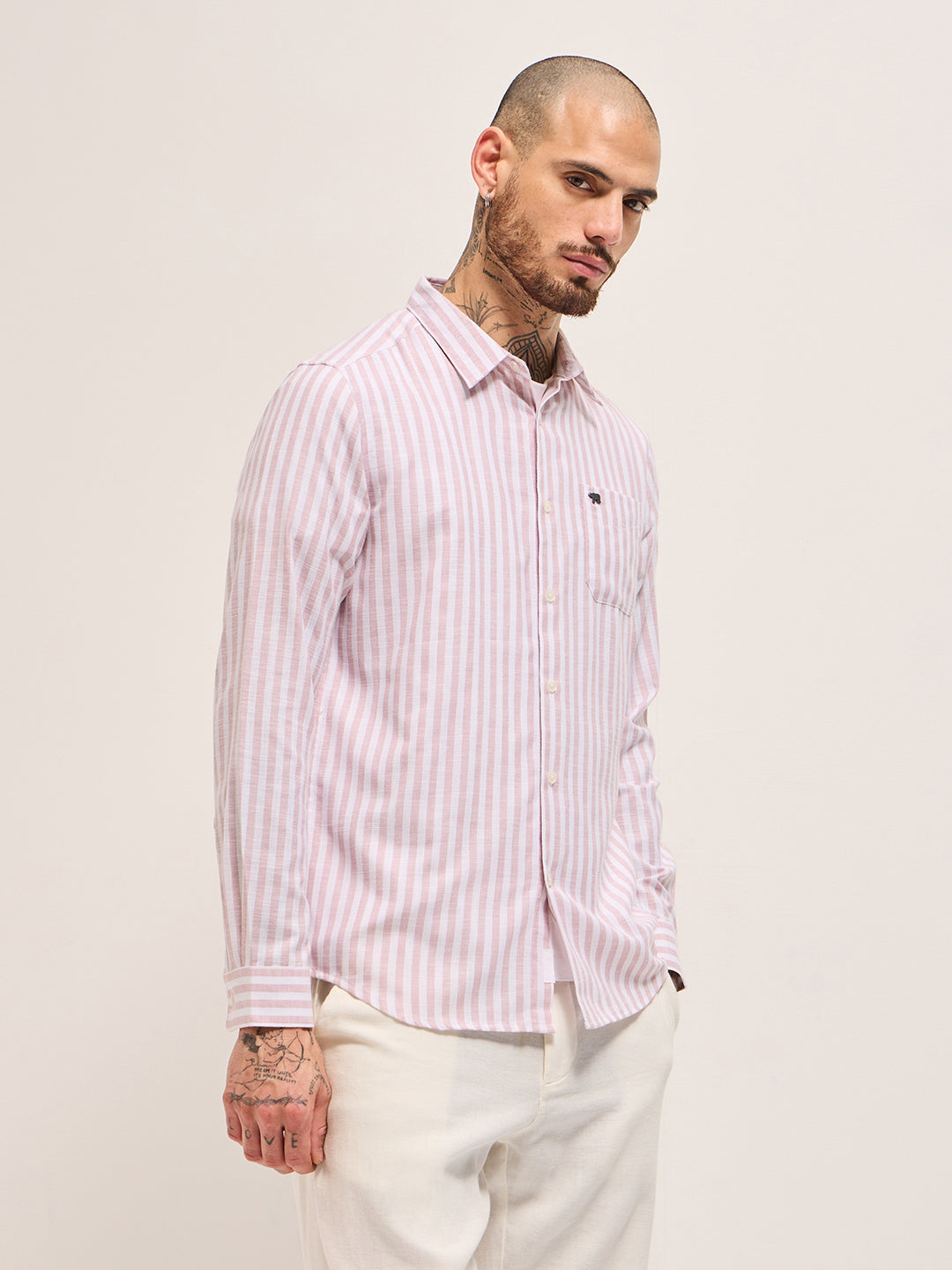 Men Pink Casual Shirt
