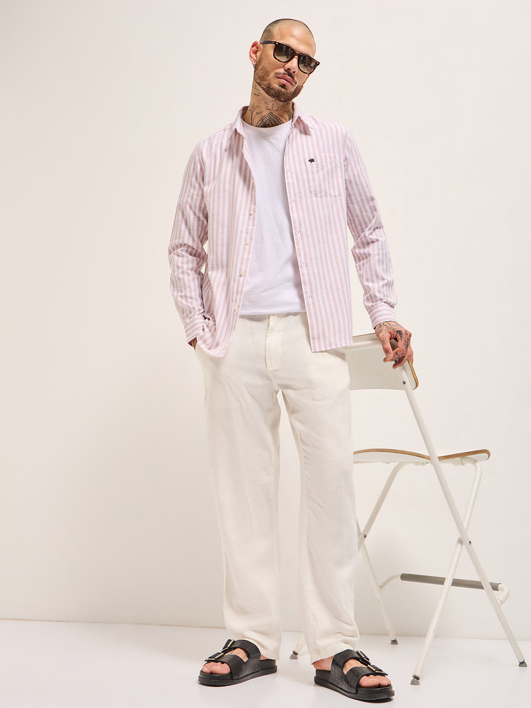 Men Pink Casual Shirt