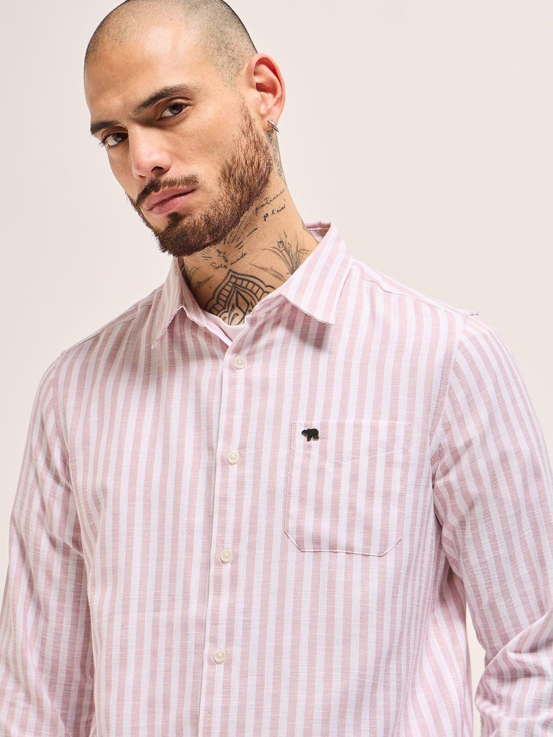 Men Pink Casual Shirt
