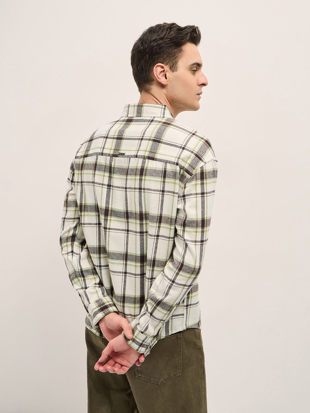 Men Multi-Color Checkered Relax Fit Overshirt