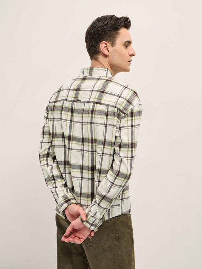 Men Multi-Color Checkered Relax Fit Overshirt