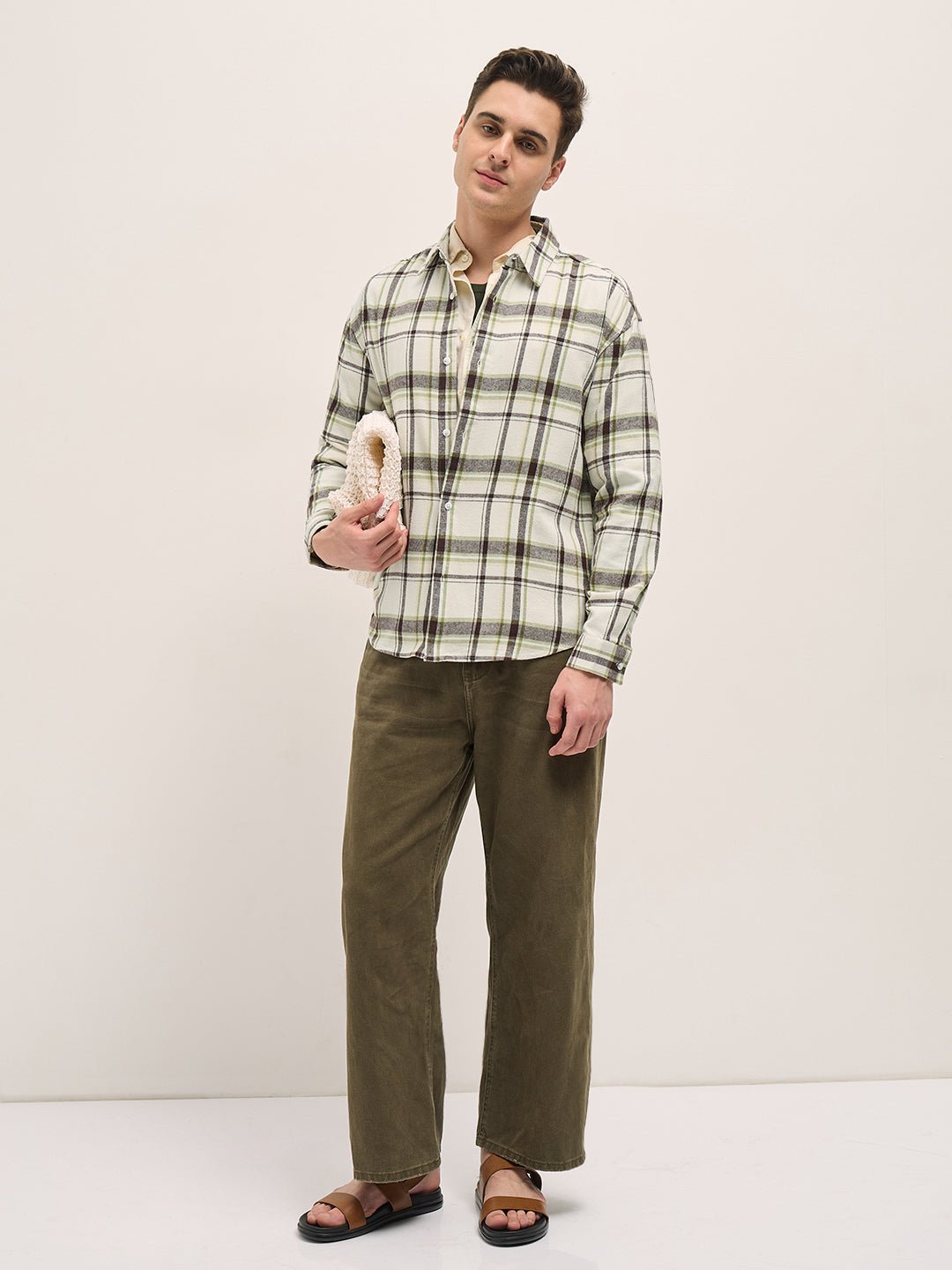 Men Multi-Color Checkered Relax Fit Overshirt