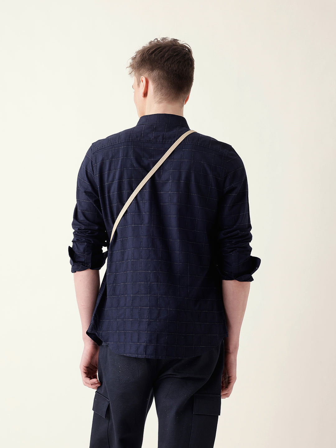Men Casual Black Block Check Shirt