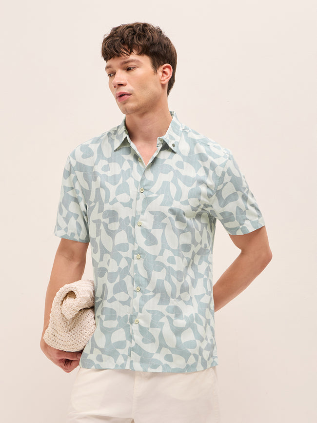 Men Blue Casual Shirt
