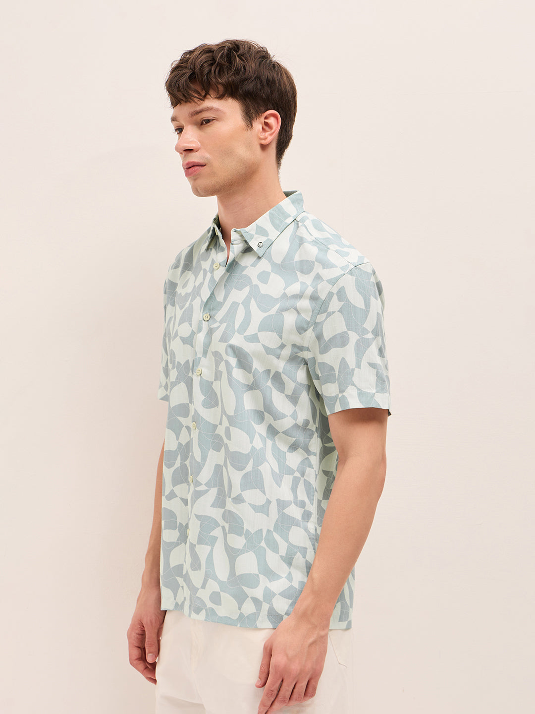 Men Blue Casual Shirt