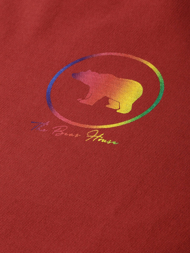 Men Ardor Edition Red Slim Fit Printed Pure Cotton Sweatshirt