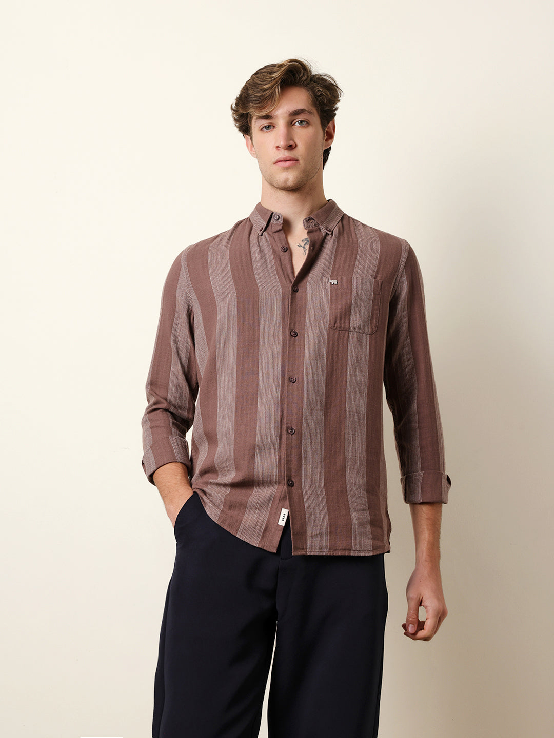 Men Checked Casual Full-Sleeve Shirt