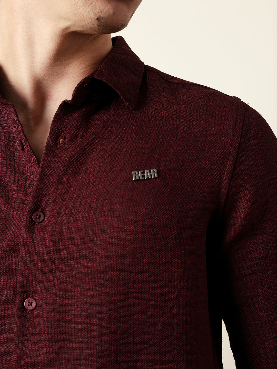 Men Solid Casual Full-Sleeve Shirt
