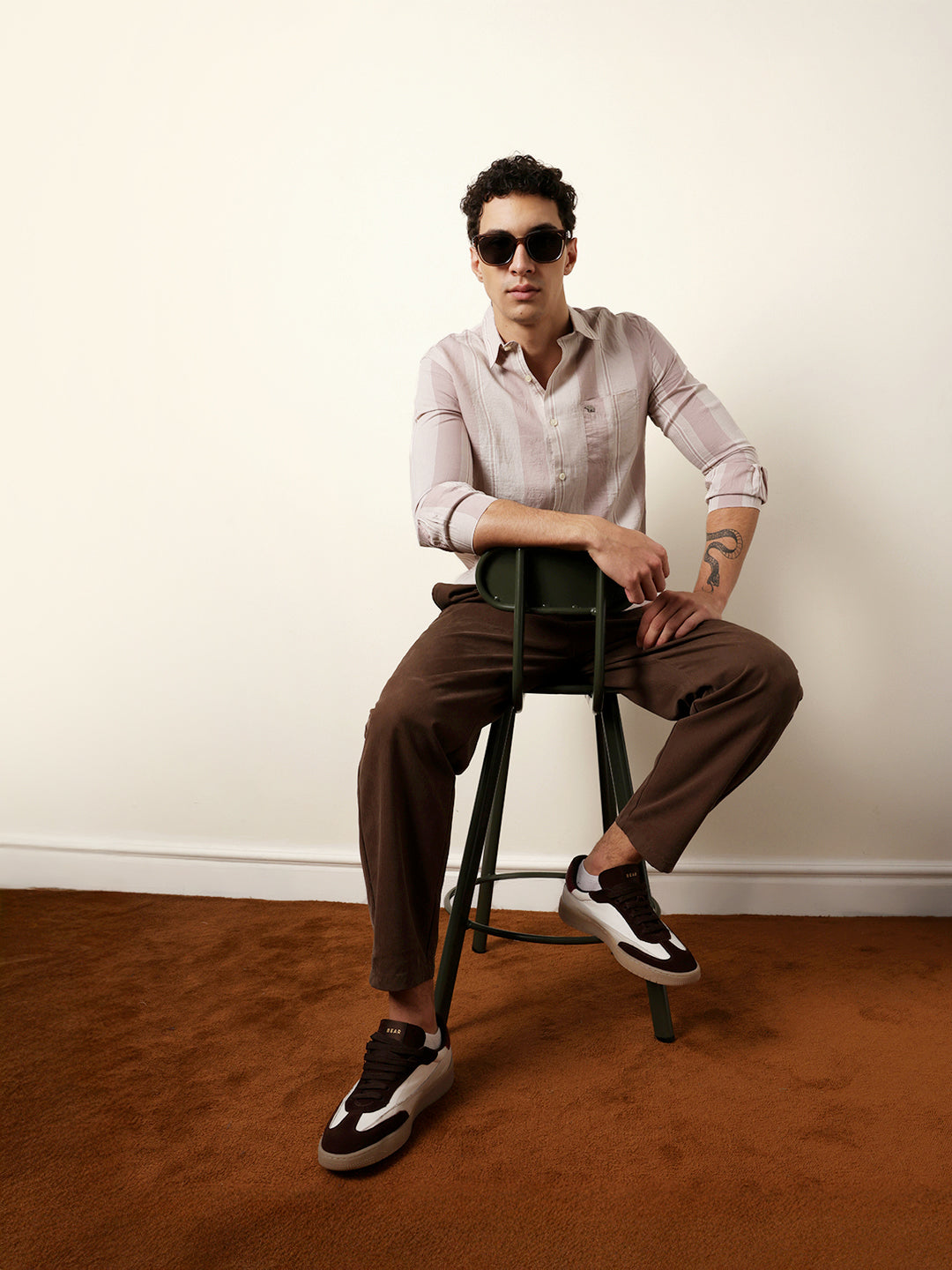Men Striped Casual Full-Sleeve Shirt