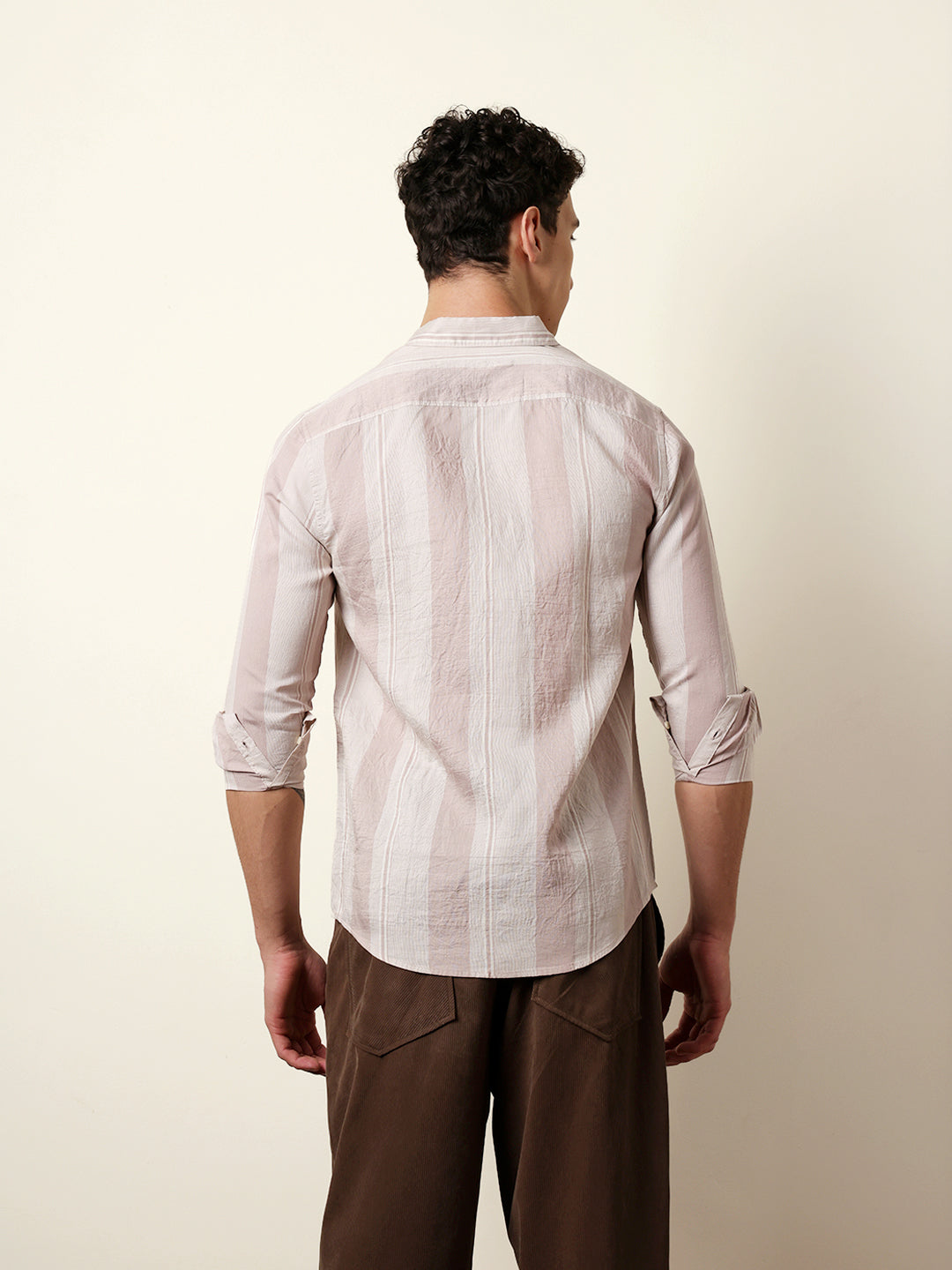 Men Striped Casual Full-Sleeve Shirt