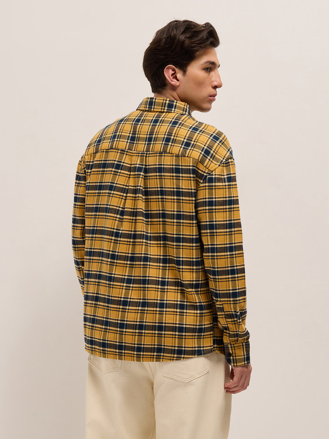 Men Yellow Casual Shirt