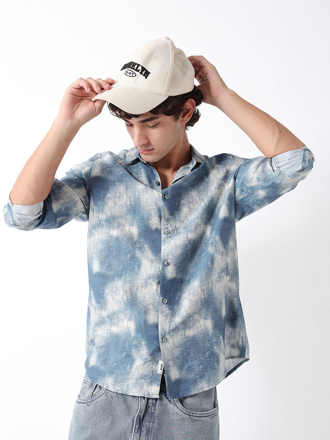 Men Blue Casual Shirt