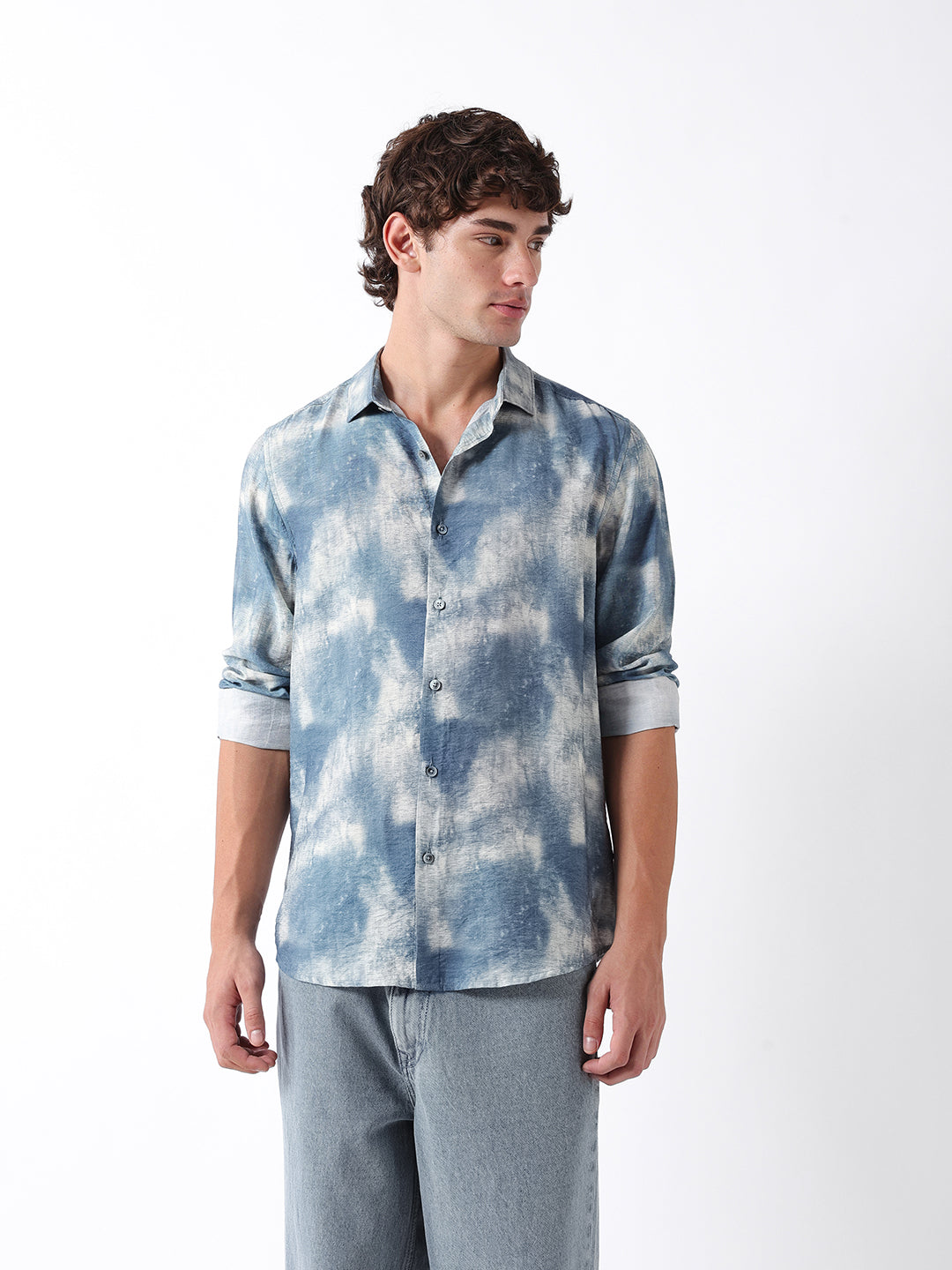 Men Blue Casual Shirt