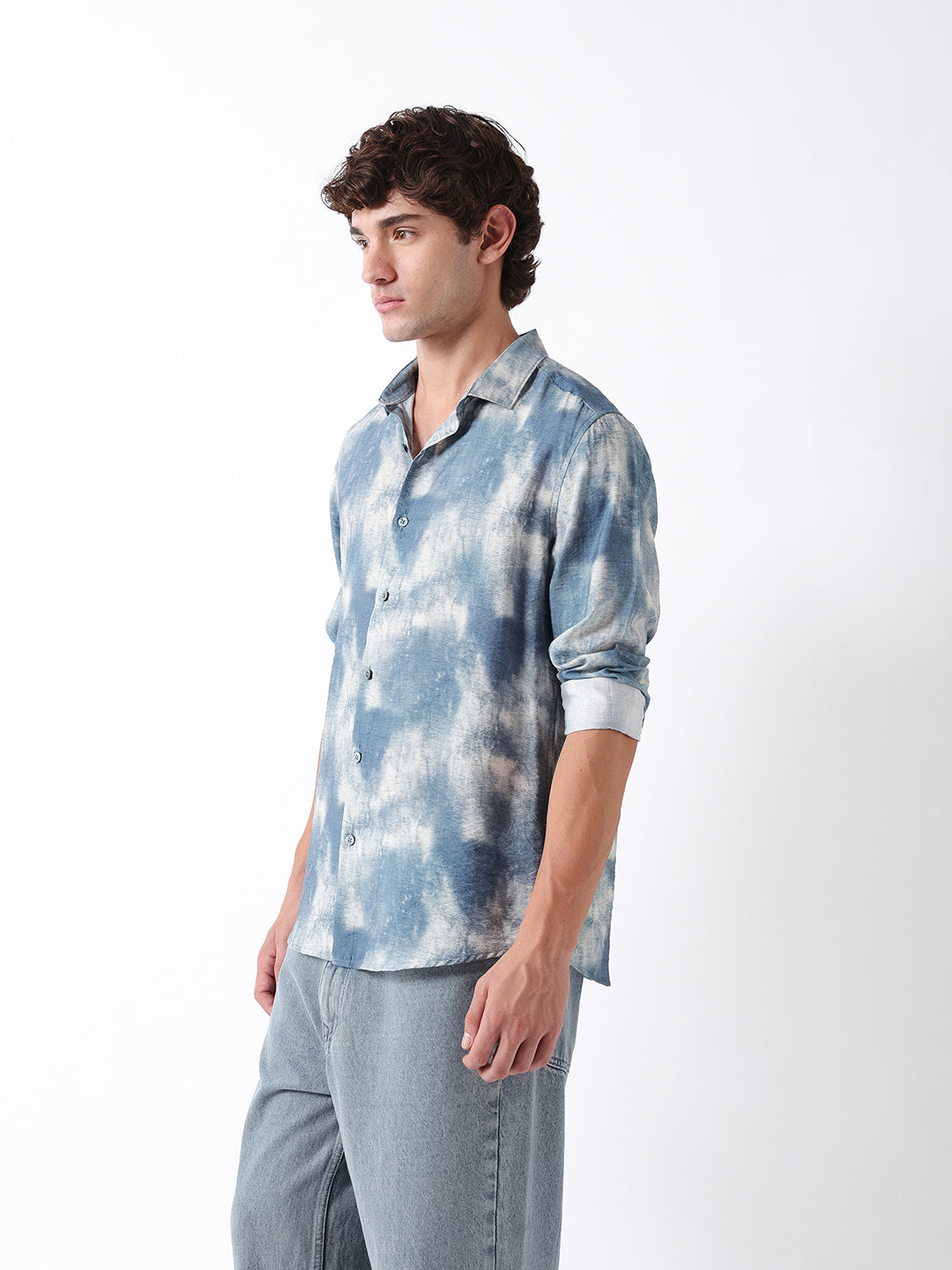 Men Blue Casual Shirt