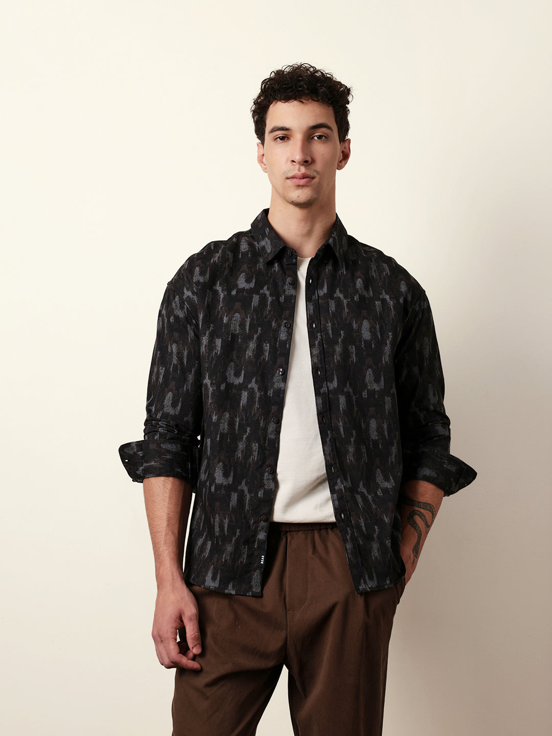 Men Printed Casual Full-Sleeve Shirt