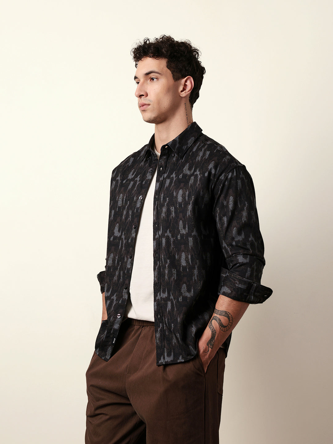 Men Printed Casual Full-Sleeve Shirt