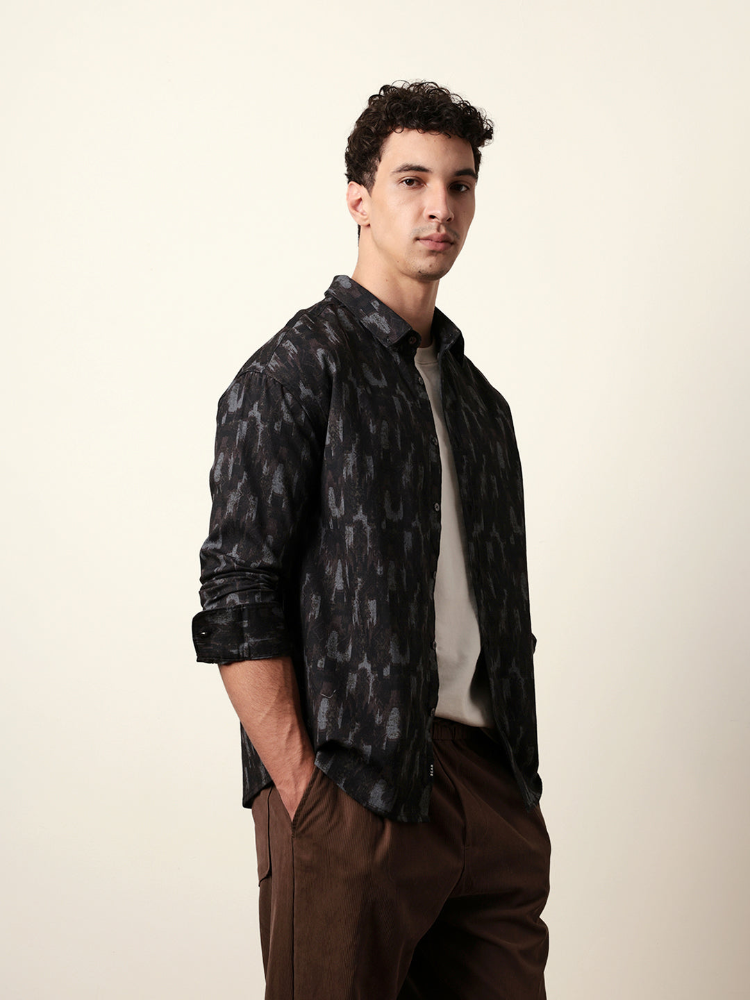 Men Printed Casual Full-Sleeve Shirt