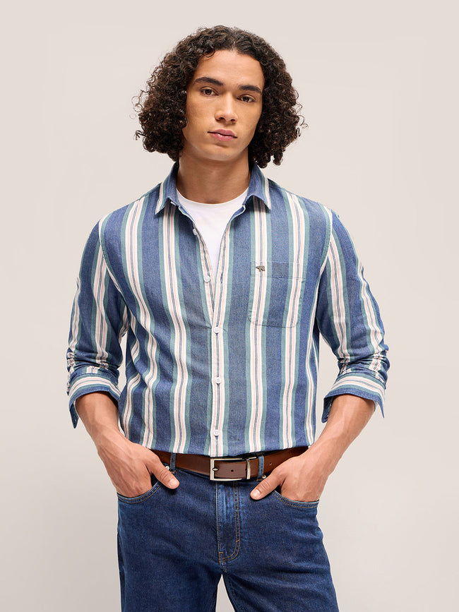 Men Multi-Color Slim Fit Casual Shirt