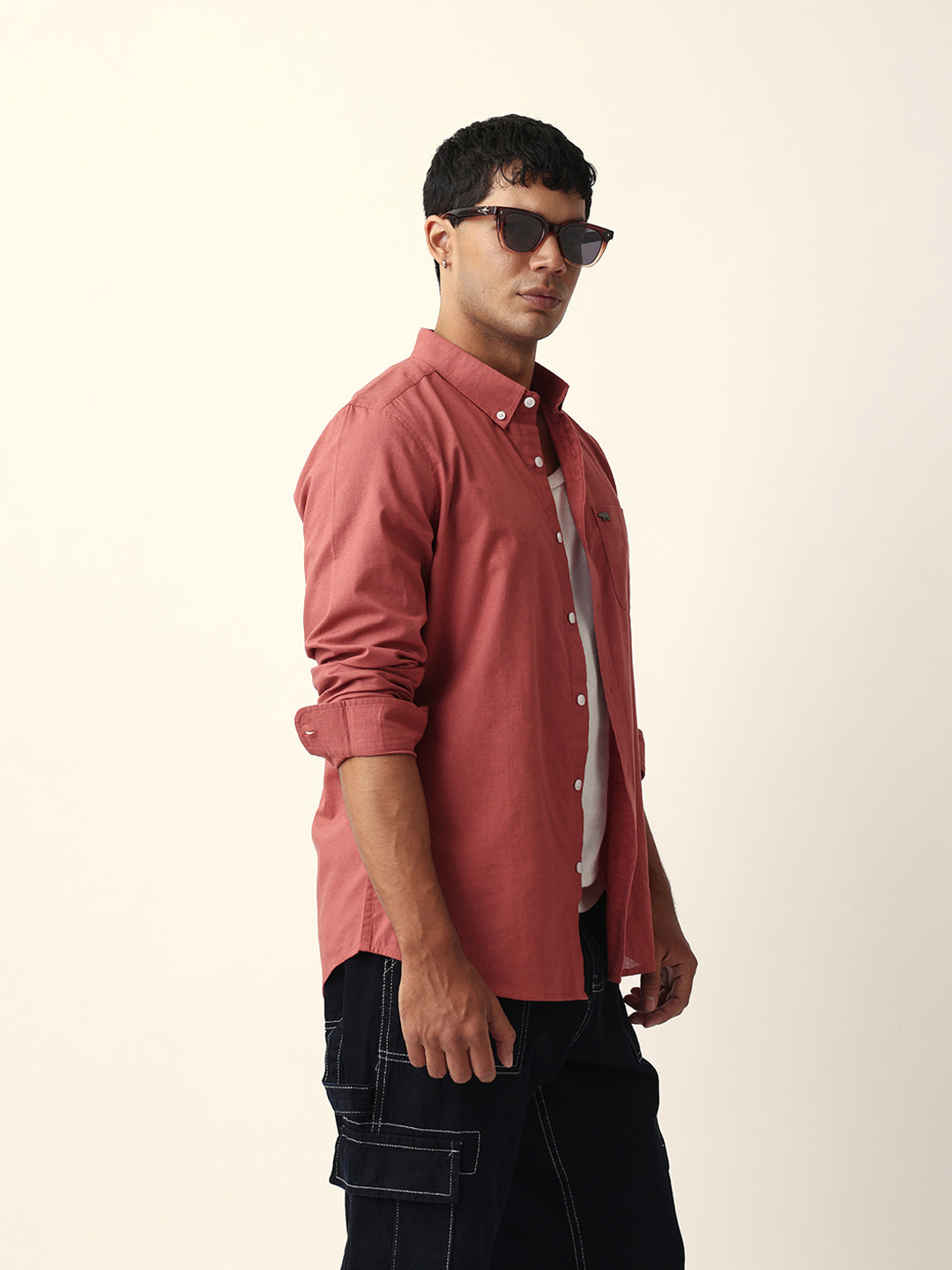 Men Red Casual Shirt