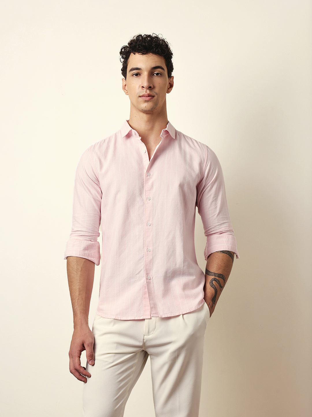 Men Modern Fit Casual Shirt