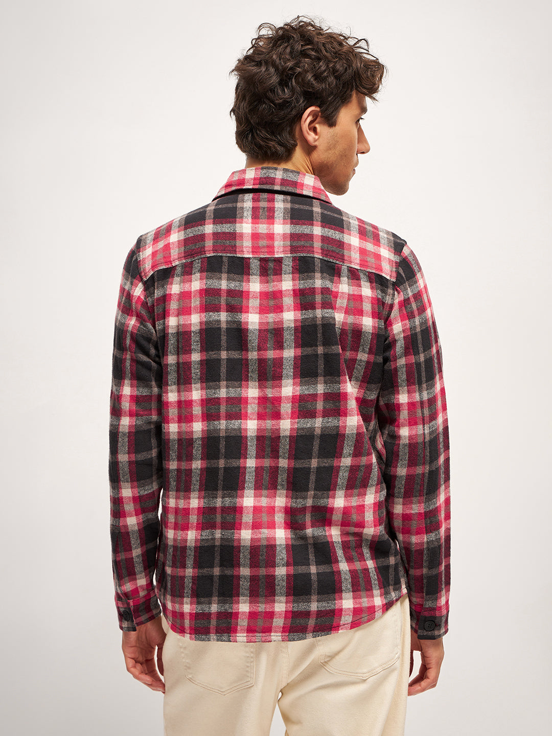 Men Multi-Color Checked Regular Fit Overshirt