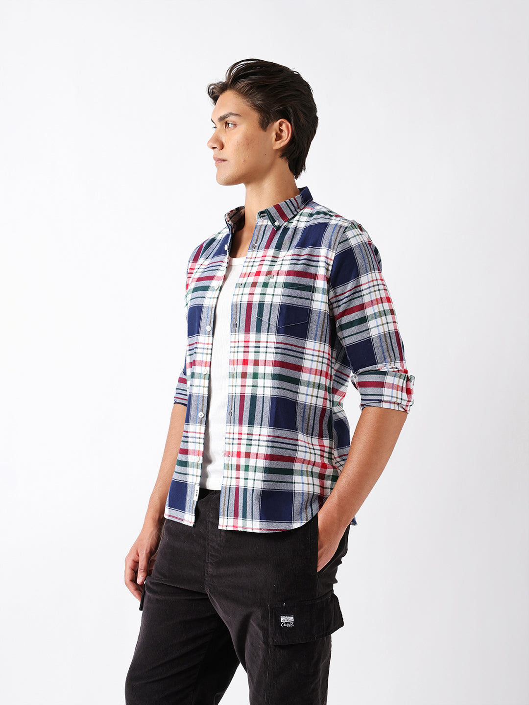 Men Multi Checked Shirt